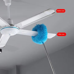 1Pc Ceiling Fan Cleaner with Extension Bar - Removable, Washable, Battery-Free Dust Brush