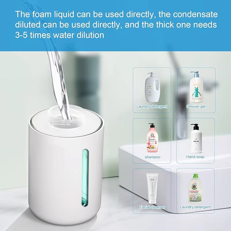 Automatic Infrared Sensing Soap Dispenser 350ML Contactless USB Foam Hand Soap Dispenser Kitchen Bathroom Wall Mounted