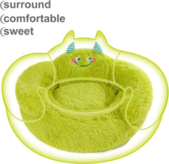 Calming Donut Pet Bed, Plush Anti-Anxiety Dog & Cat Bed for Small Pets, Soft Indoor Cuddler Bed with Non-Slip Bottom, Large (27"X27"X14"), Green