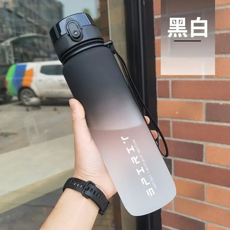 500/650/1000Ml Large Capacity Sports Water Bottle Leak Proof Plastic Cup Drinking Outdoor Travel Portable Gym Fitness Jugs