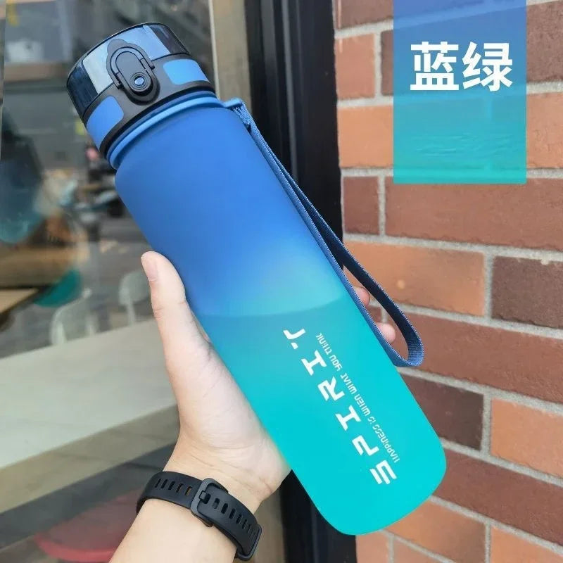 500/650/1000Ml Large Capacity Sports Water Bottle Leak Proof Plastic Cup Drinking Outdoor Travel Portable Gym Fitness Jugs