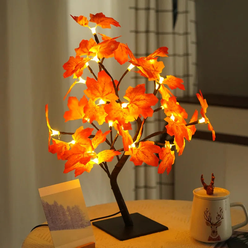 LED Table Lamp Lights Rose Flower Tree USB Night Lights Home Decoration Parties Xmas Christmas Wedding Bedroom Decor Rose Lamp