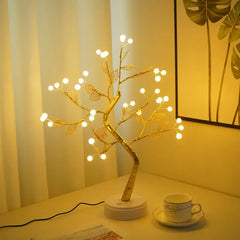 Tabletop Tree Lamp, Decorative LED Lights USB or AA Battery Powered for Bedroom Home Party