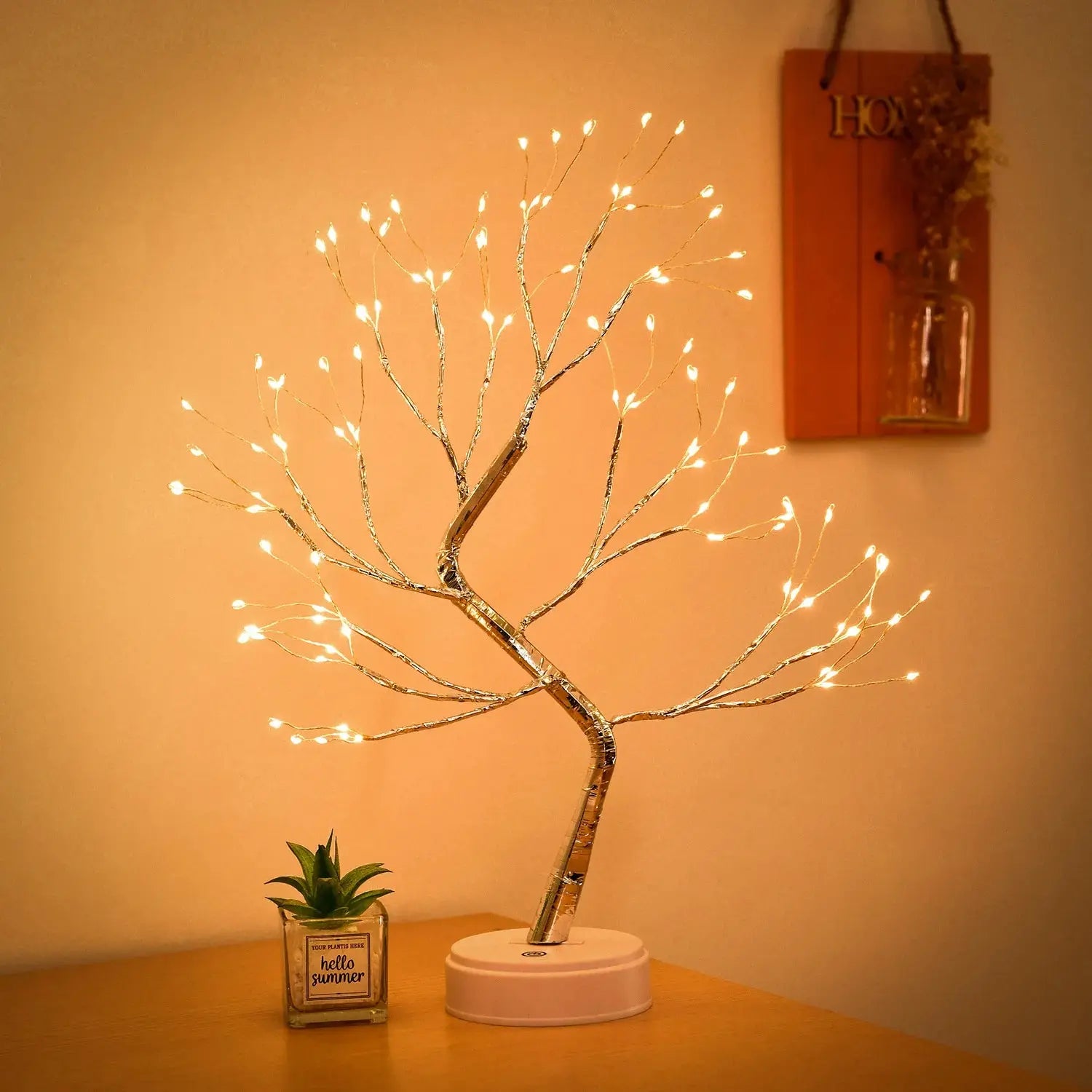 Tabletop Tree Lamp, Decorative LED Lights USB or AA Battery Powered for Bedroom Home Party