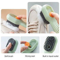 Multifunction Cleaning Brush Shoe Brush Soft-Bristled Liquid Brush Long Handle Clothes Brush Hoousehold Cleaning Tool 1Pcs