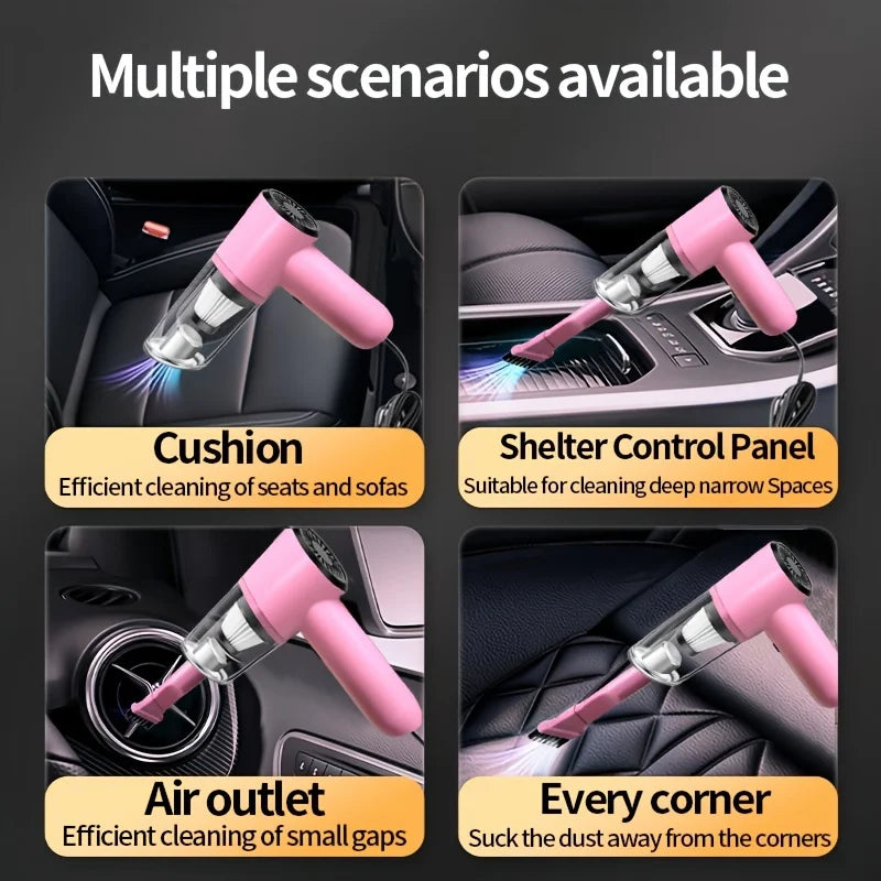 Vehicle-Mounted Vacuum Cleaner Super Suction Super High Power Cleaning Cat Hair Pet Hair Multi-Functional Portable Mini-Handheld