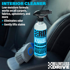 Professional Carpet Cleaner Spray & Upholstery Brush Kit for Car Interior - Car Seat Cleaner & Car Upholstery Cleaner - 16 Oz